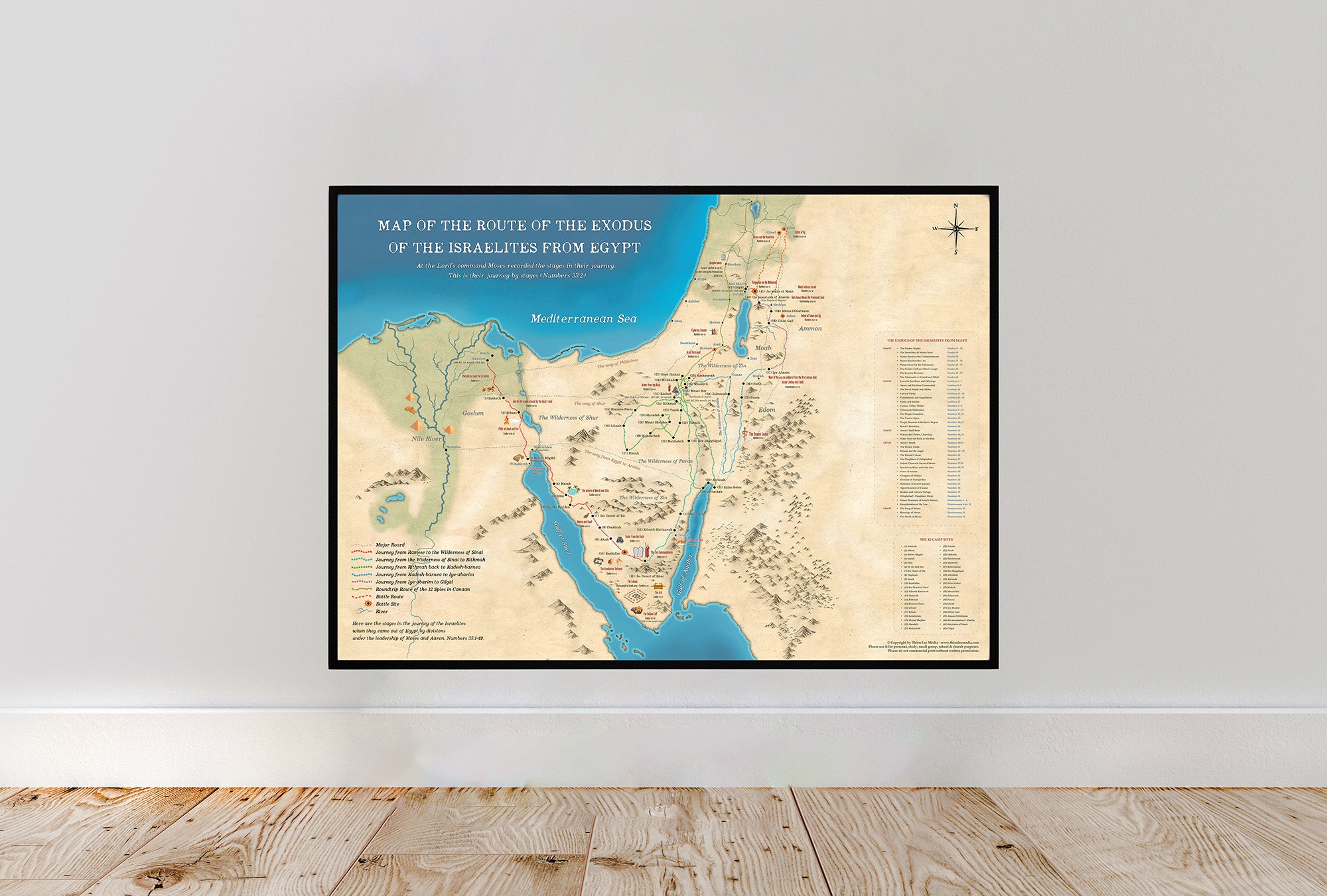 Map of the Exodus Route