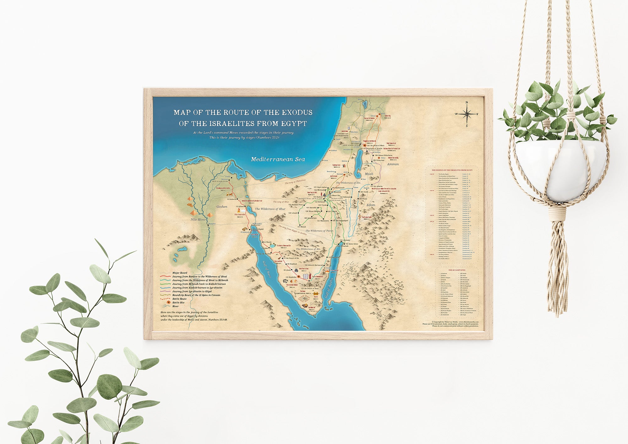 Map of the Exodus Route