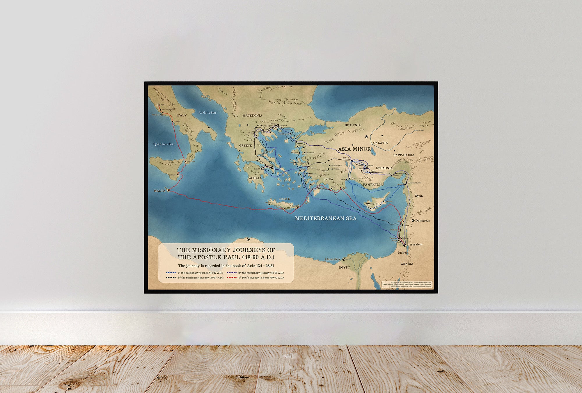 Missionary Journeys of Apostle Paul 48-60 AD