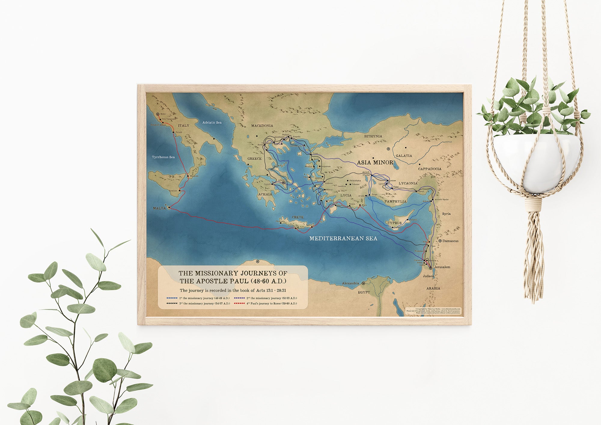 Missionary Journeys of Apostle Paul 48-60 AD