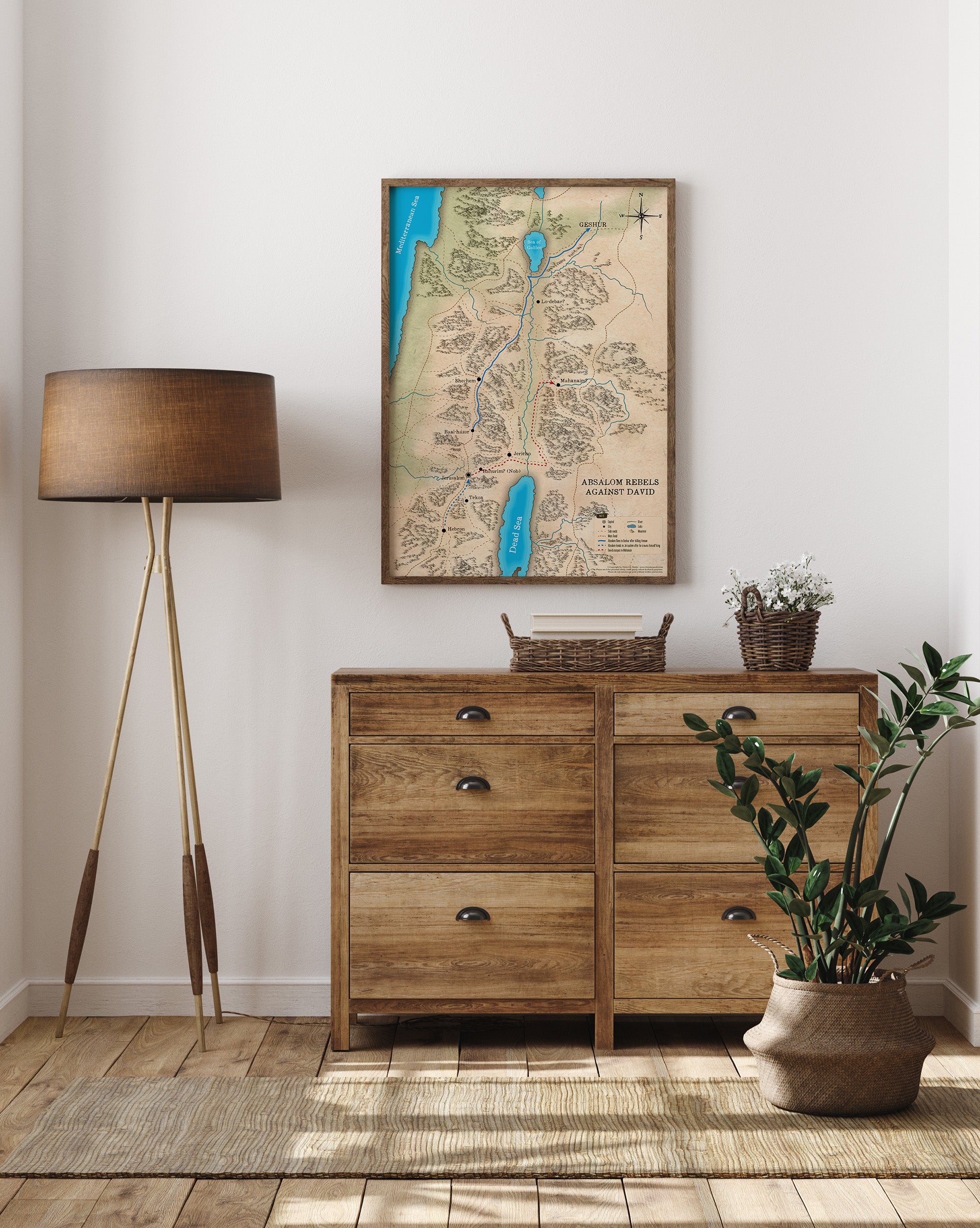 Absalom’s Rebellion Against David Map