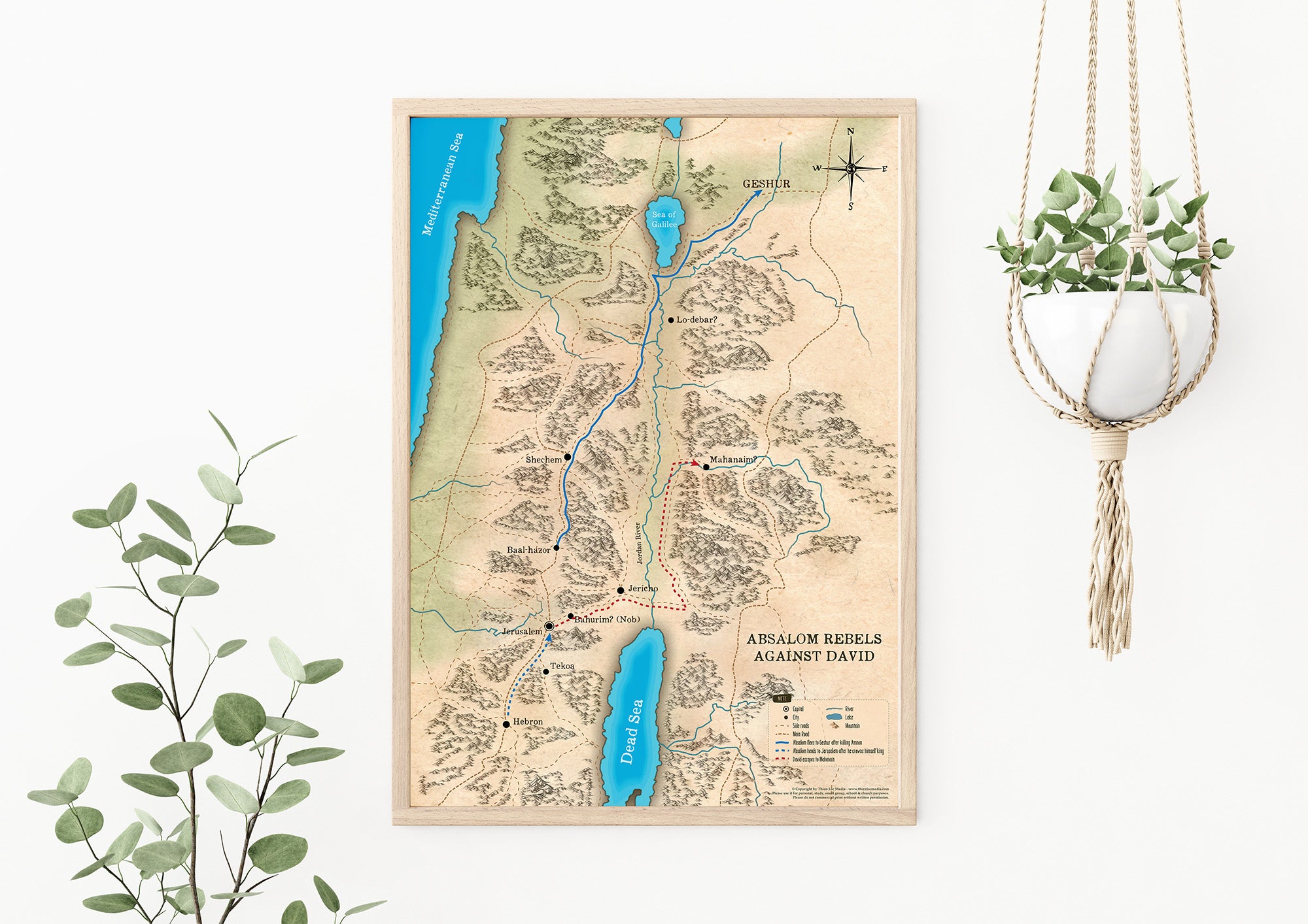 Absalom’s Rebellion Against David Map