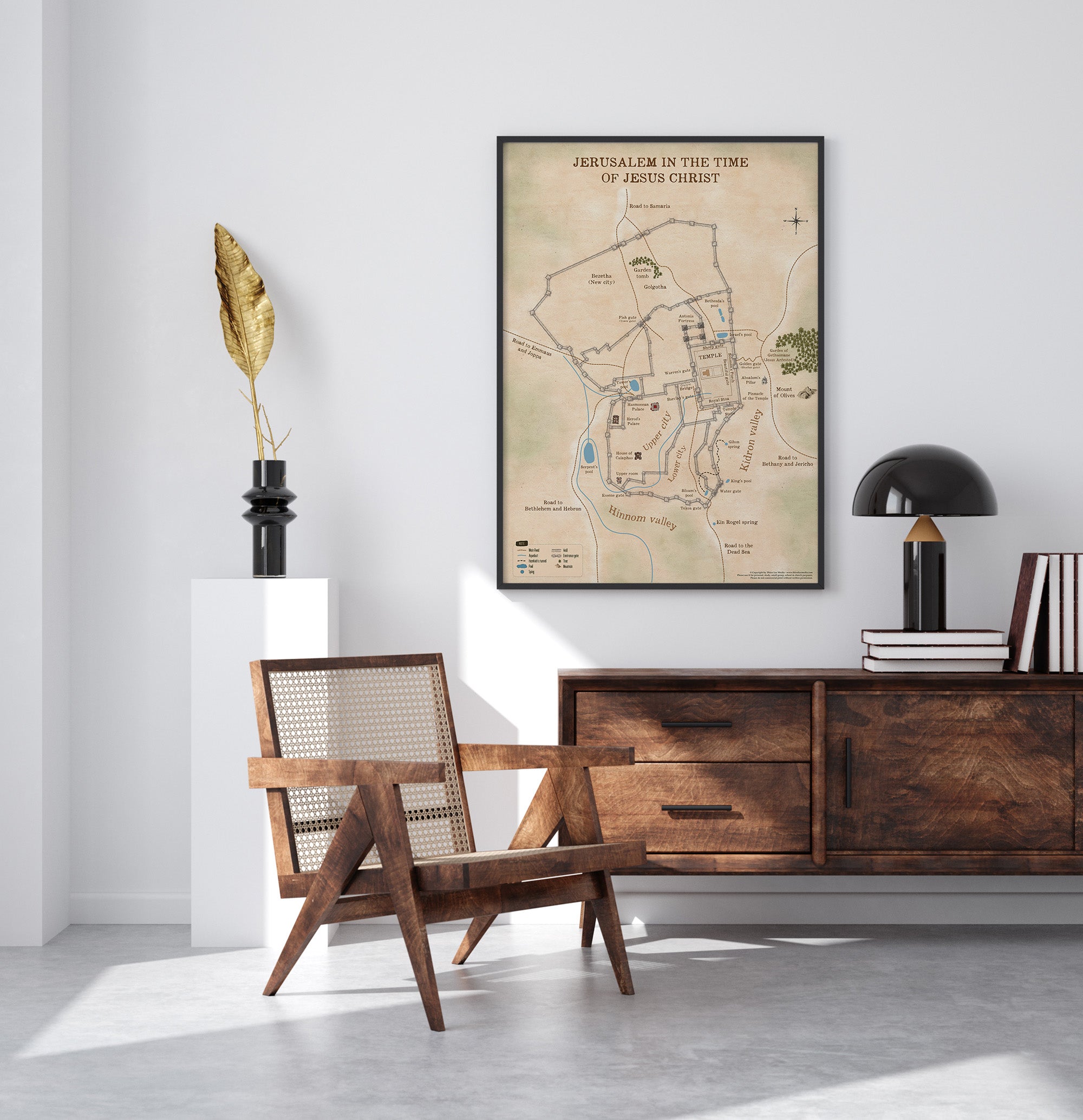 Map of Jerusalem in the Time of Jesus