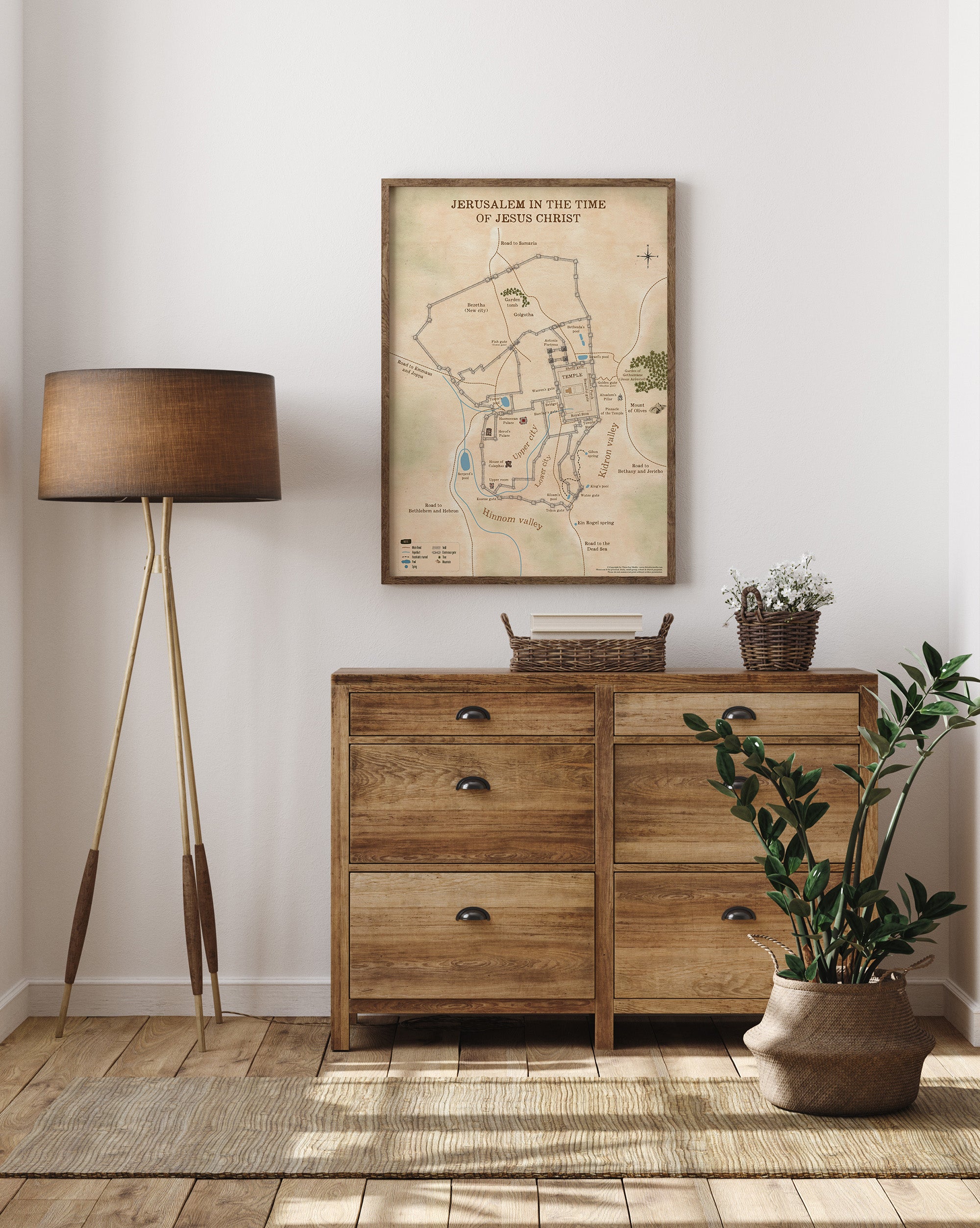 Map of Jerusalem in the Time of Jesus