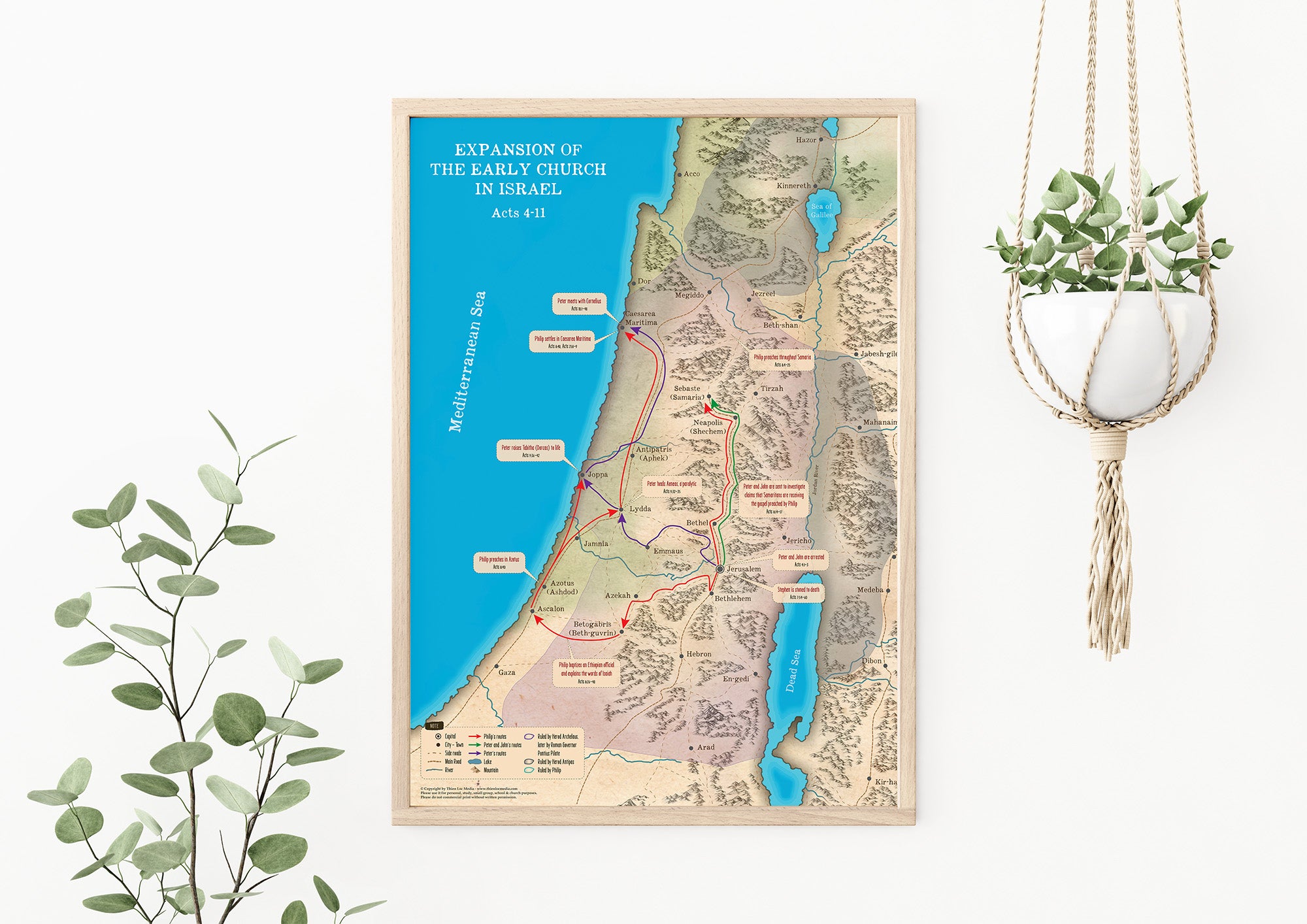 Expansion of the Early Church in Israel Map