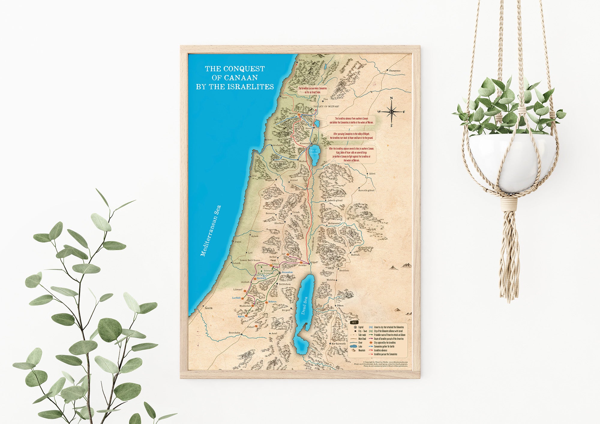 The Conquest of Canaan Map