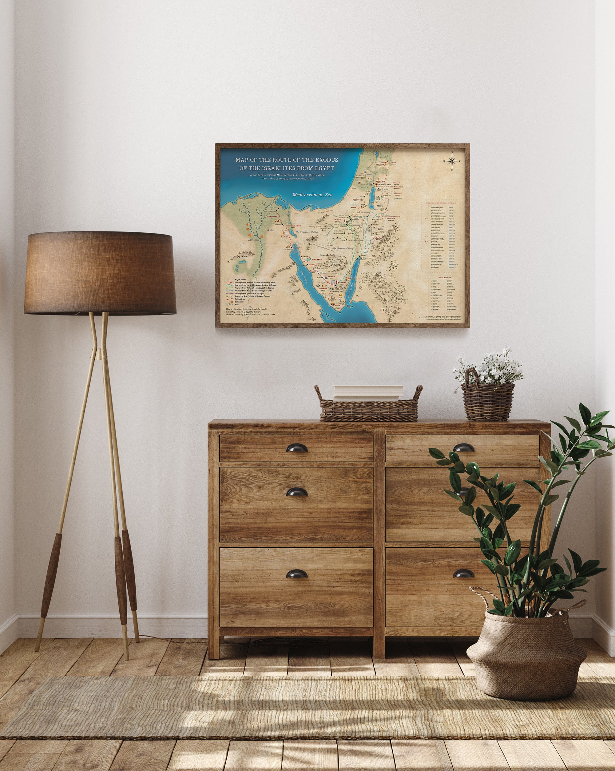 Map of the Exodus Route