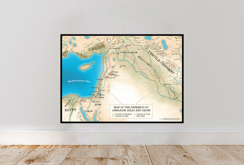 Map of the Journeys of Abraham, Isaac & Jacob