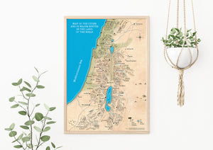 Map of Cities & 3 Major Routes in the Land of the Bible