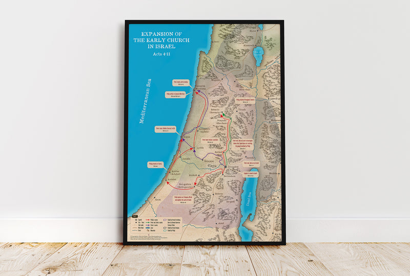 Expansion of the Early Church in Israel Map