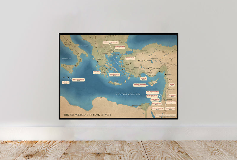 Miracles in the Book of Acts Map