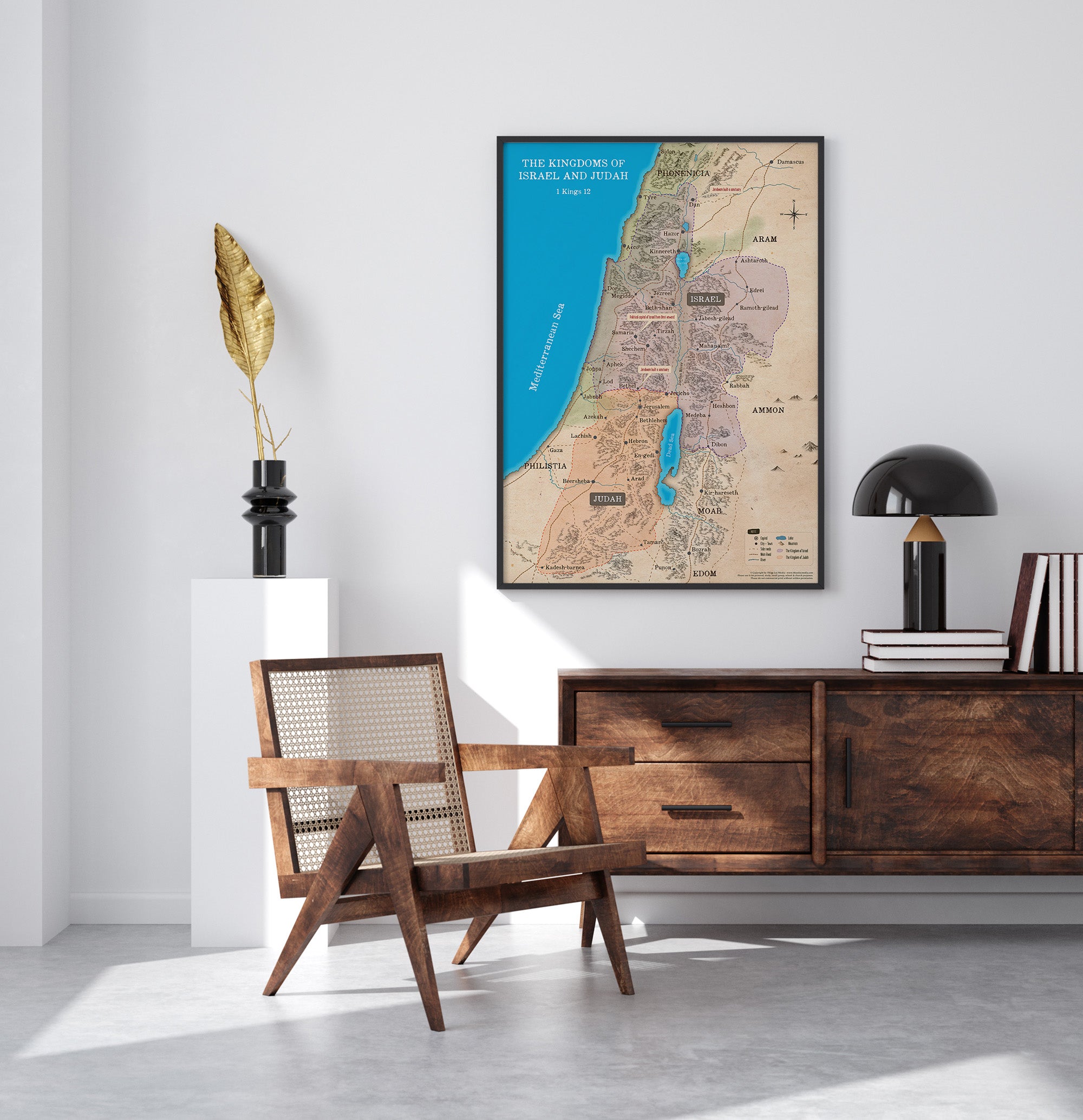 The Kingdoms of Israel & Judah Map